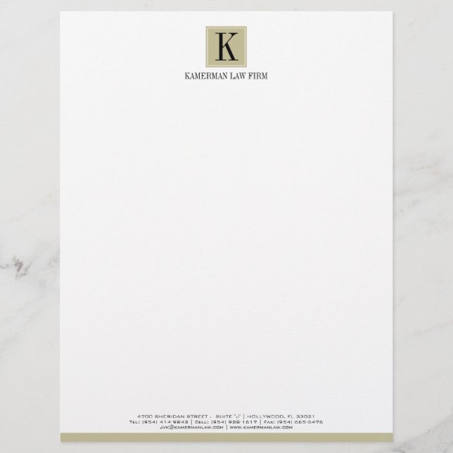 Attorney Letterhead Template (Front)