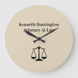 Attorney Logo Law Office Clock