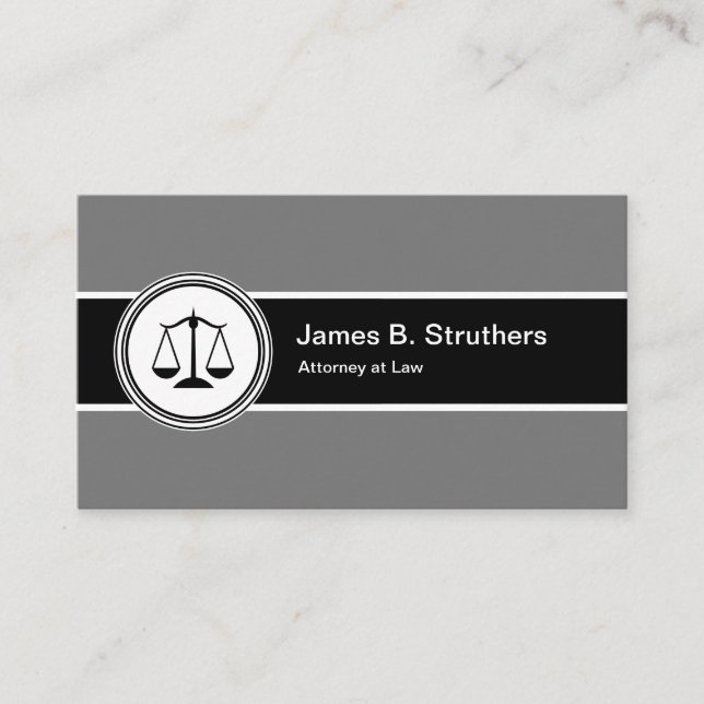 Attorney Logo Professional Business Card (Front)