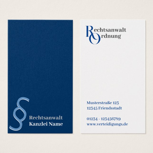 attorney minimal blue (Front & Back)