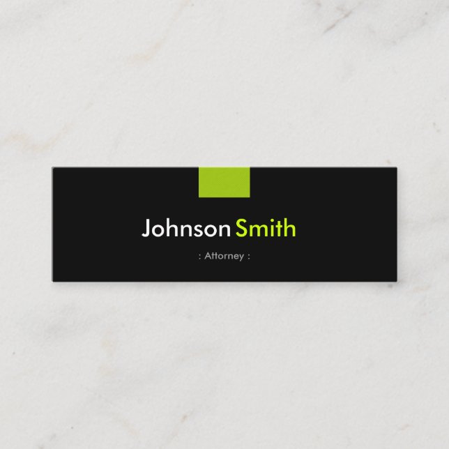 Attorney - Mint Green Compact Mini Business Card (Front)