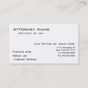 Attorney Modern II - Simple, Clean, Elegant Business Card