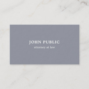 Attorney Modern Professional Elegant Grey Template Business Card