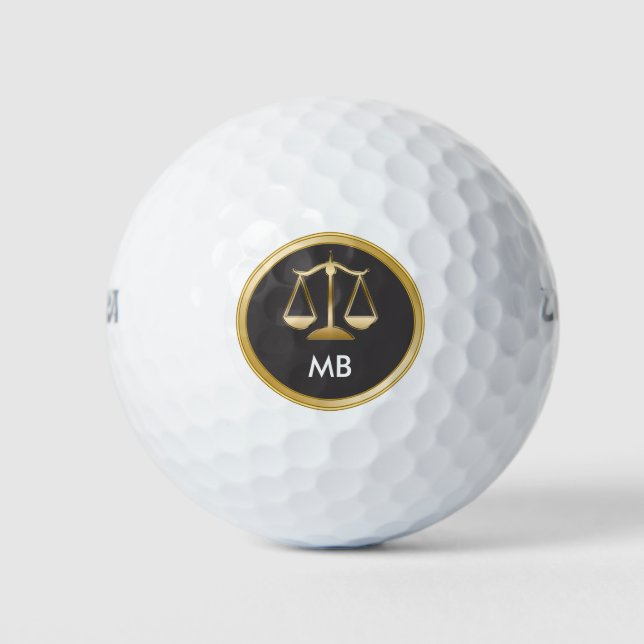 Attorney Monogram Executive Gift Golf Balls (Front)