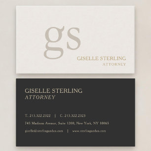 Attorney Monogram Professional Business Card
