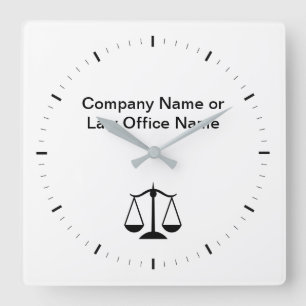 Attorney Office Company Logo Clocks