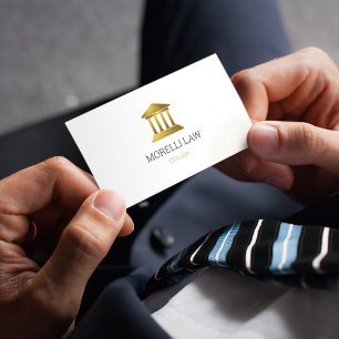 Attorney Professional Black   Gold   White Busines Business Card