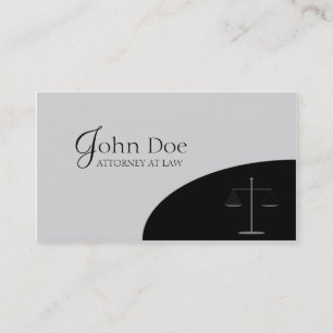 Attorney Silver Black Corner Business Card