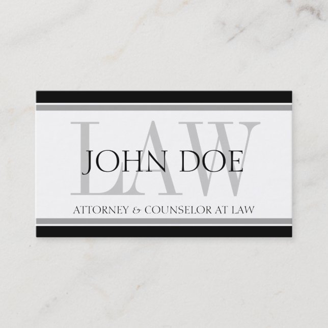 Attorney Silver LAW Business Card (Front)
