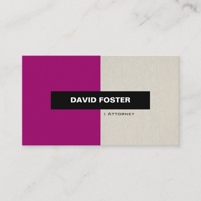 Attorney - Simple Elegant Stylish Business Card (Front)