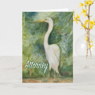 Attorney Thank you card appreciation Egret bird