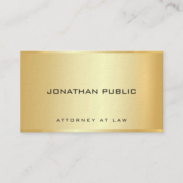 Attorney Thick Business Cards Elegant Professional (Front)