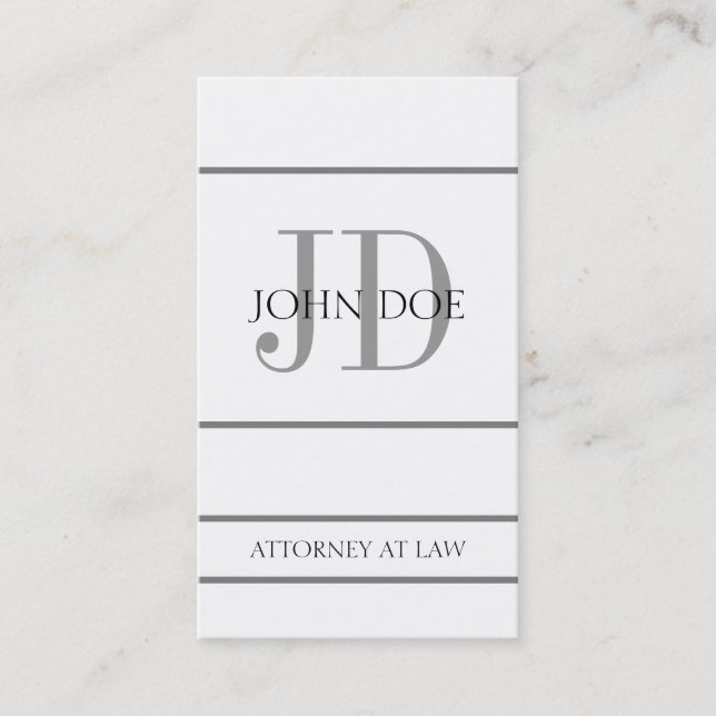 Attorney Vertical W/W Business Card (Front)