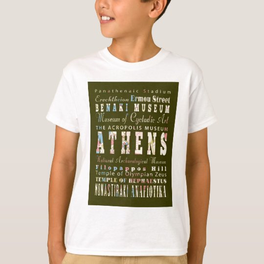 Attractions and Famous Places of Athens,Greece T-Shirt