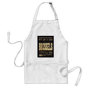 Attractions and Famous Places of Brussels,Belgium Standard Apron