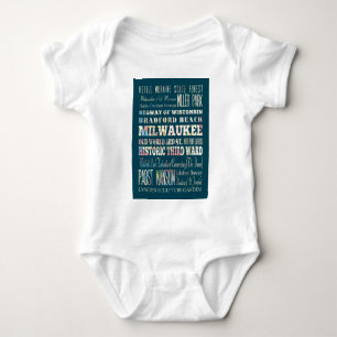 Attractions and Famous Places of Milwaukee Baby Bodysuit