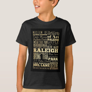 Attractions and Famous Places of Raleigh T-Shirt