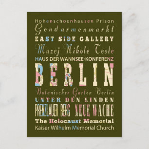 Attractions & Famous Places of Berlin,Germany. Postcard