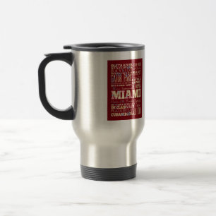 Attractions & Famous Places of Miami, Florida. Travel Mug