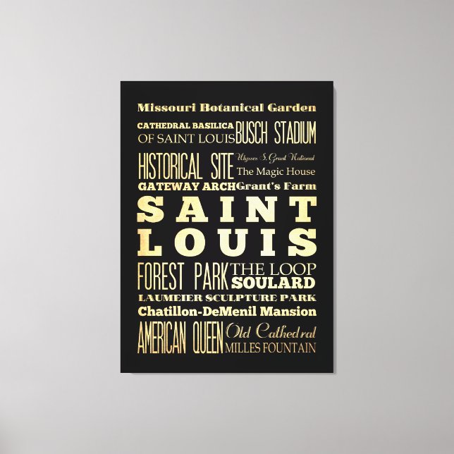 Attractions & Famous Places of Saint Louis Canvas Print (Front)