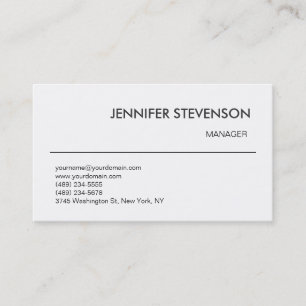 Attractive Black White Manager Business Card