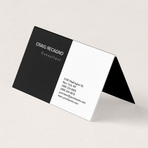 Attractive Black White Modern Minimalist Plain Business Card