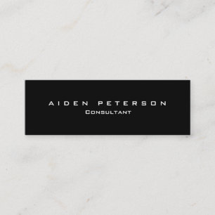 Attractive Black White Stylish Modern Minimalist Mini Business Card