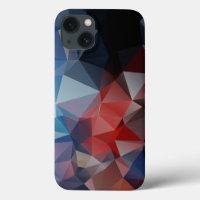 Attractive Blue Red Abstract Pyramid Pattern Case-