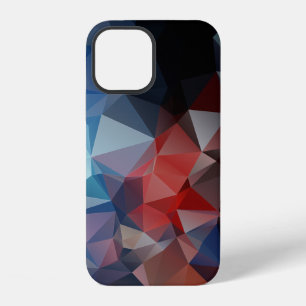 Attractive Blue Red Abstract Pyramid Pattern Case- iPhone 12 Case