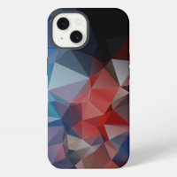 Attractive Blue Red Abstract Pyramid Pattern Case-