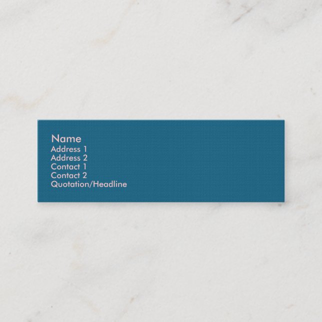 Attractive blue twinkling stars on rough dark blue mini business card (Front)