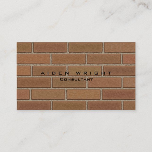 Attractive Brown Wall Stylish Modern Minimalist Business Card (Front)