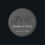 Attractive Calligraphy Script Monogram Wedding Magnet<br><div class="desc">Plain Minimalist Modern Designs. They're all simple,  modern,  attractive.</div>