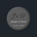 Attractive Calligraphy Script Monogram Wedding Magnet<br><div class="desc">Plain Minimalist Modern Designs. They're all simple,  modern,  attractive.</div>