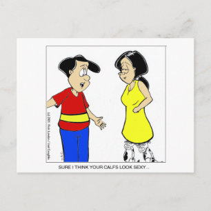 Attractive Calves? Funny Cartoon Tees & Gifts Postcard