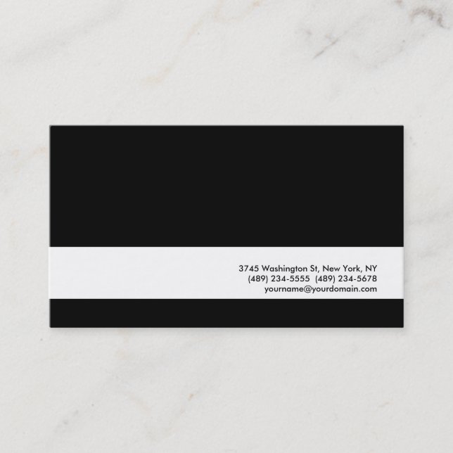 Attractive Charm Black White Stripe Business Card (Front)