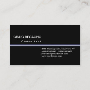 Attractive Charming Black White Blue Business Card