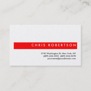 Attractive Charming Red Stripe Business Card