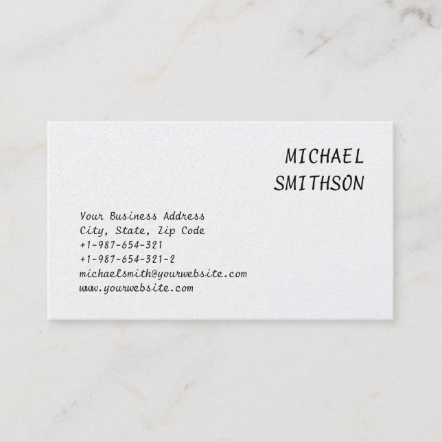 Attractive Charming Script Business Card (Front)