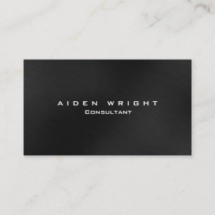 Attractive Dark Grey Stylish Modern Minimalist Business Card