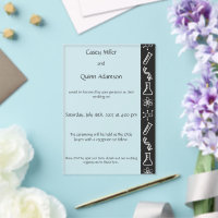 Attractive Forces in Black Acrylic Wedding