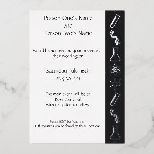 Attractive Forces in Black Foil Invitation