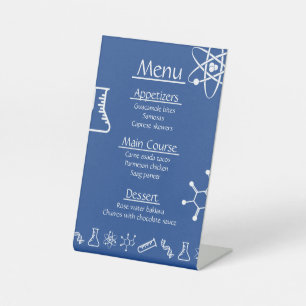 Attractive Forces in Blue Pedestal Sign