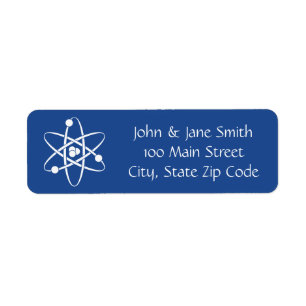 Attractive Forces in Blue Return Address Label