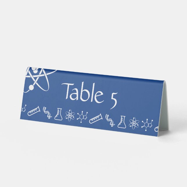 Attractive Forces in Blue Table Tent Sign (Front)