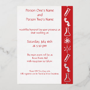 Attractive Forces in Cherry Foil Invitation