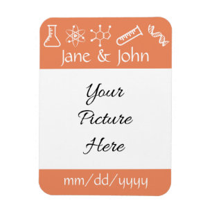 Attractive Forces in Coral Save-the-Date Magnet
