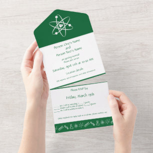 Attractive Forces in Green All In One Invitation