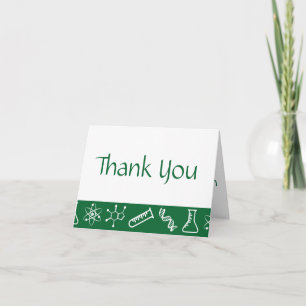 Attractive Forces in Green Thank You Card