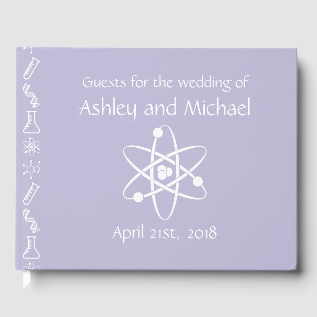 Attractive Forces in Lavender Guest Book (Front)